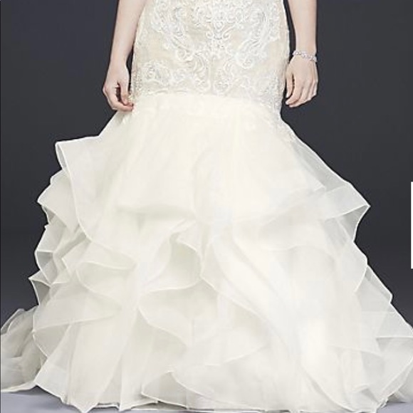 For Sale. Brand New Wedding Dress from David’s Bridal. Oleg Cassini Size 10US. - Picture 4 of 11